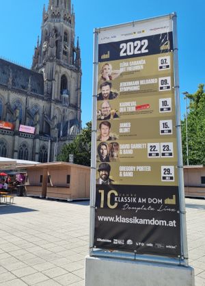 Veranstaltungswerbung für Klassik am Dom 2022, am Domplatz