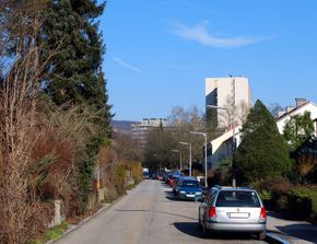 Voltastraße, Blick von der Glaserstraße Richtung Osten