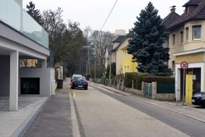 Zelkingerstraße, Blick von der Landwiedstraße Richtung Südwesten