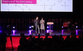 Gerfried Stocker und Christine Schöpf beim Ars Electronica Festival