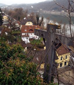 Blick auf die Ortschaft Margarethen vom Friedhof St. Margarethen