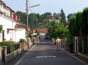 Küffelstraße, Blick Richtung Südosten