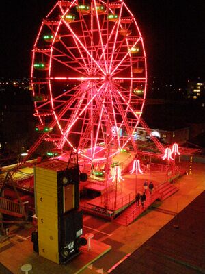 Das Riesenrad während der Nacht