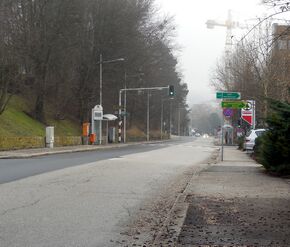 Kudlichstraße, Blick etwa von der Johann-Strauß-Straße Richtung Südosten