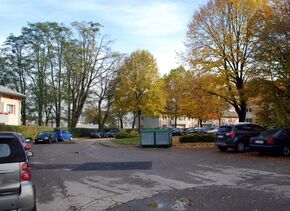 Parcelsusstraße, Blick von der Umkehrschleife am westlichen Ende Richtung Osten