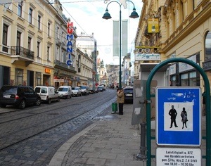 Südlicher Beginn der Fußgängerzone bei der Bismarckstraße