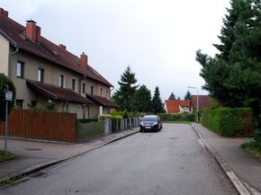 Eckhartweg, Blick von der Meggauerstraße Richtung Norden