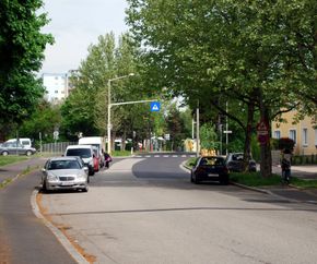 Schörgenhubstraße, Blick von der Fuchsengutstraße Richtung Norden