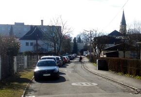 Straßlandweg, Blick Richtung Süden