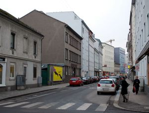 Bürgerstraße, Blick von der Humboldtstraße Richtung Westen
