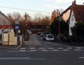 Teichstraße, Blick Richtung Südosten, im Hintergrund die Mühlkreis Autobahn