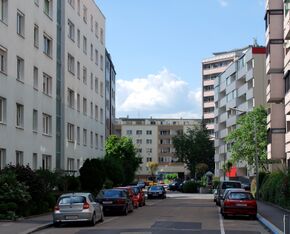Lüfteneggerstraße, Blick von der Lederergasse Richtung Norden