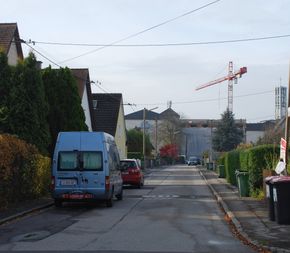 Scherfenbergerstraße, Blick Richtung Südwesten