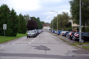 Ramsauerstraße, Blick von der Eichendorffstraße Richtung Norden