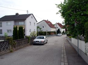 Kolpingstraße, Blick von der Wegscheider Straße Richtung Osten