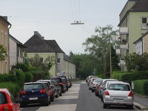 Strachgasse, Blick von der Fichtenstraße Richtung Südsüdost