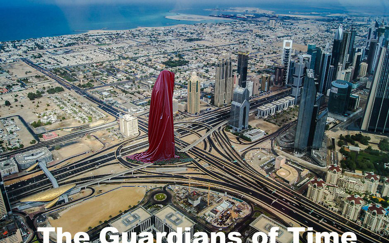 Datei:Dubai-art-design-architecture-sheikh-monk-guardians-of-time-sculpture-tower-hous-of-art-manfred-kielnhofer-kili.jpg