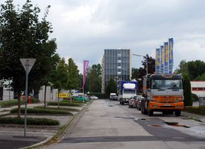 Hamoderstraße, Blick von der Eichendorffstraße in nordwestlicher Richtung