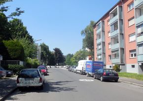 Kopernikusstraße, Blick von der Muldenstraße Richtung Nordwesten