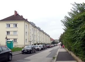 Hittmairstraße, Blick Richtung Westen