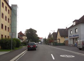 Gallanderstraße, Blick von der Hafenstraße Richtung Süden