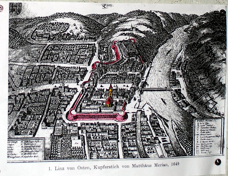 Datei:Linz von Osten Kupferstich Matthäus Merian 1649.jpg
