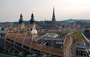 Holzwege über den Linzer Dächern bei ersten Höhenrausch (2009)