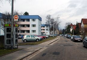 Prechtlerstraße, Blick von der Wasserwerkstraße Richtung Norden