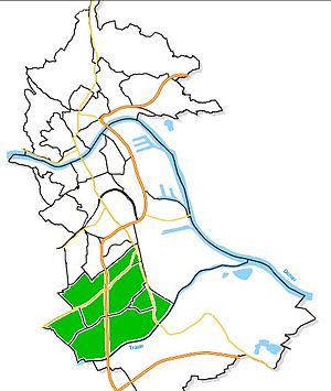 Karte des Stadtteils Kleinmünchen (grün)