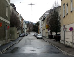 Landgutstraße, Blick von der Rudolfstraße Richtung Nordwesten
