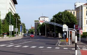 Franckstraße, Blick vom Europaplatz nach Südosten