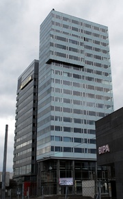 City Tower, Nord/Ostseite, Blick von der Lastenstraße