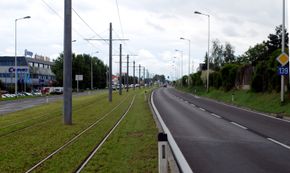Kremstal Straße am Harter Plateau in Leonding, Blick Richtung Südwesten