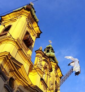 Höhenrausch 2016, Replik der Nike von Samothrake an der Ursulinenkirche