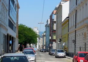 Schubertstraße, Blick Richtung Norden zum Hessenplatz