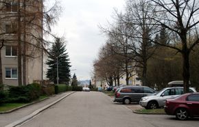 Colerusstraße, Blick von der Baumgärtelstraße Richtung Südwesten