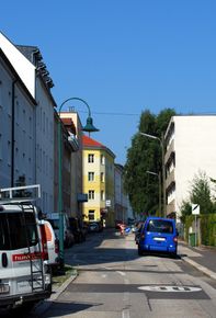 Rosenauerstraße, Blick von der Parzhofstraße Richtung Westen
