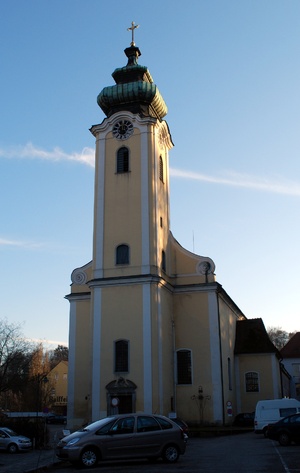 Die heutige Pfarrkirche St. Matthias, auch Kapuzinerkirche genannt