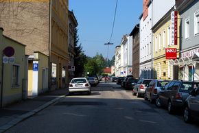 Jägerstraße, Blick von der Hauptstraße Richtung Südwesten