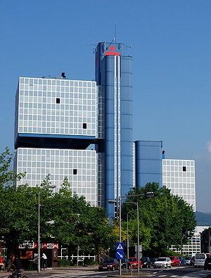 Sparkassenturm, von der Wildbergstraße aus gesehen, Blick Richtung Nordwesten