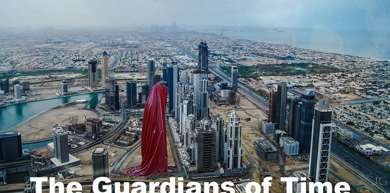 Datei:Dubai art-design-architecture-monk-sheikh-guardians of time sculpture-tower-hous-of-art-manfred kielnhofer.jpg