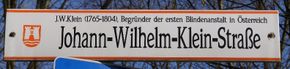 Straßenschild Johann-Wilhelm-Klein-Straße
