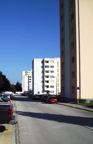 Galvanistraße, Blick Richtung Osten