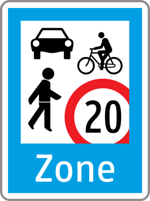 Verkehrsschild Begegnungszone