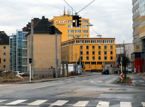 Lastenstraße, Blick von der Kreuzung mit der Hamerlingstraße Richtung Süden