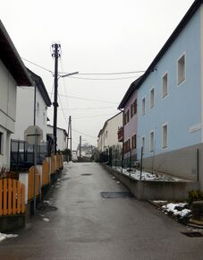 Haselbachstraße, Blick von der Klausenbachstraße Richtung Westen