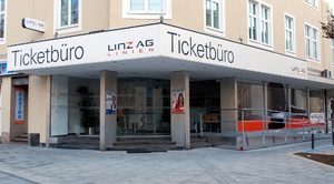 Früherer Standort des "Linz AG Linien Ticketbüros" beim Musiktheater