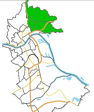 Der ehemalige Stadtteil St. Magdalena (grün)
