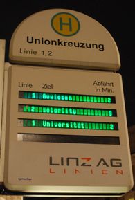 Digitale Fahrgastinformation für die Straßenbahnhaltestelle